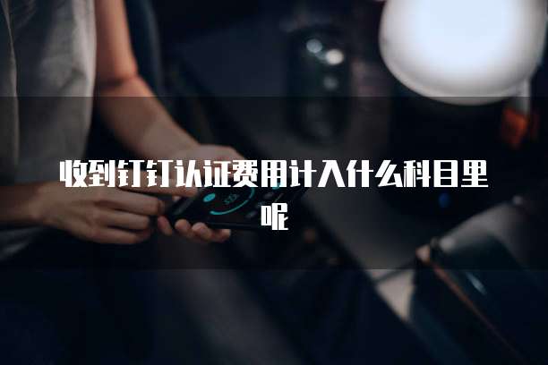 收到钉钉认证费用计入什么科目里呢