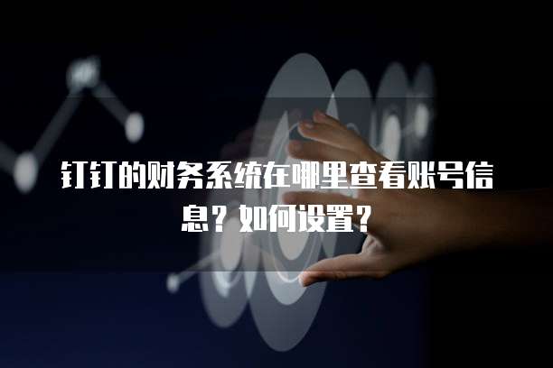 钉钉的财务系统在哪里查看账号信息?如何设置?