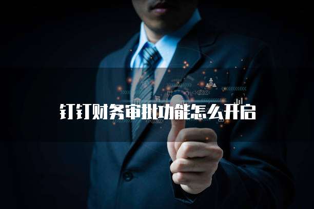 钉钉财务审批功能怎么开启