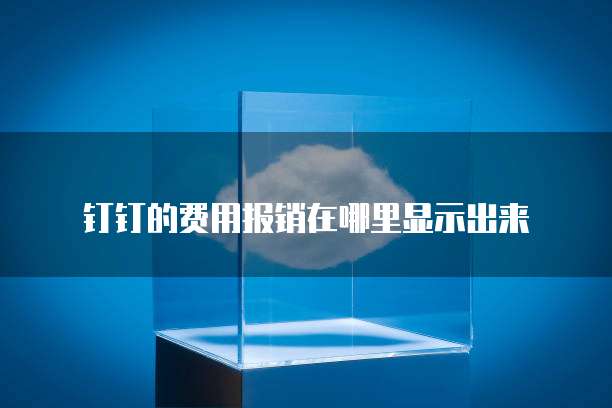 钉钉的费用报销在哪里显示出来