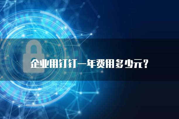 企业用钉钉一年费用多少元?