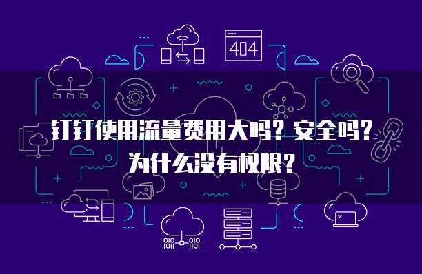 钉钉使用流量费用大吗？安全吗？为什么没有权限？