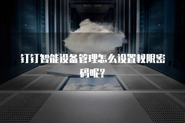 钉钉智能设备管理怎么设置权限密码呢？
