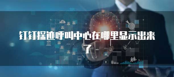 钉钉探迹呼叫中心在哪里显示出来了