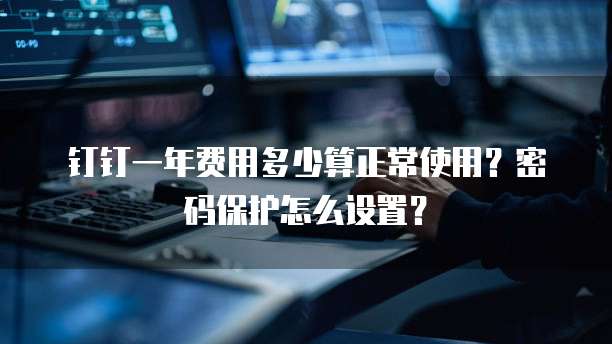 钉钉一年费用多少算正常使用?密码保护怎么设置?