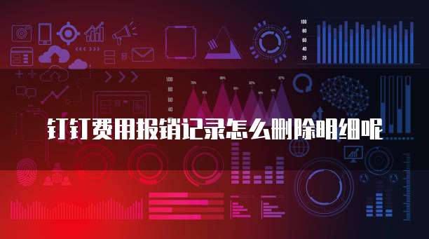 钉钉费用报销记录怎么删除明细呢