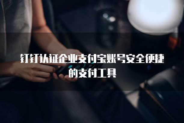 钉钉认证企业支付宝账号安全便捷的支付工具