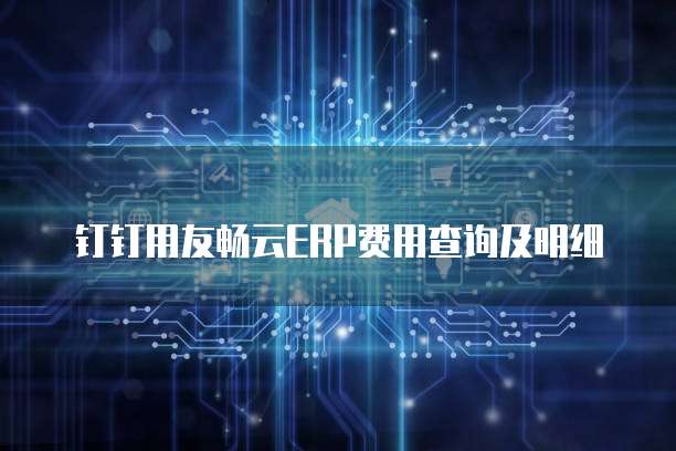 钉钉用友畅云ERP费用查询及明细