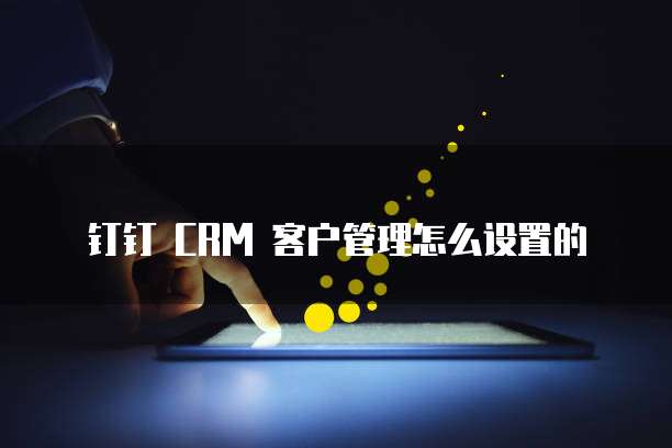 钉钉 CRM 客户管理怎么设置的