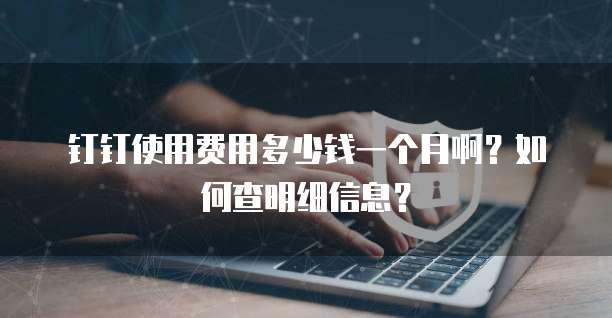 钉钉使用费用多少钱一个月啊?如何查明细信息?