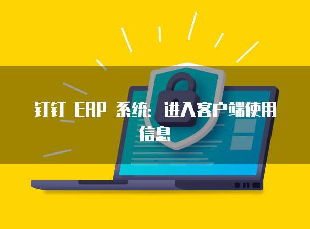钉钉 ERP 系统:进入客户端使用信息