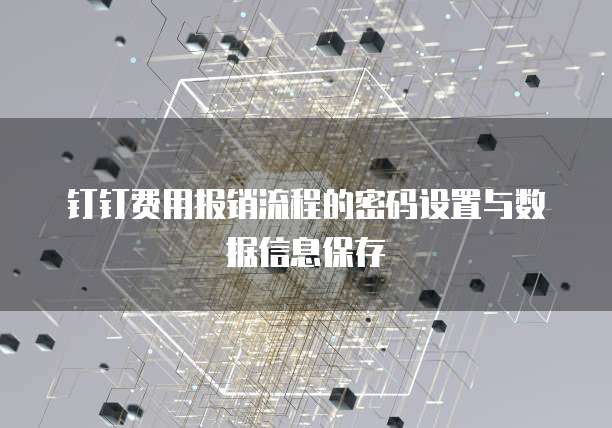 钉钉费用报销流程的密码设置与数据信息保存