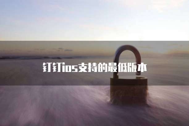 钉钉ios支持的最低版本