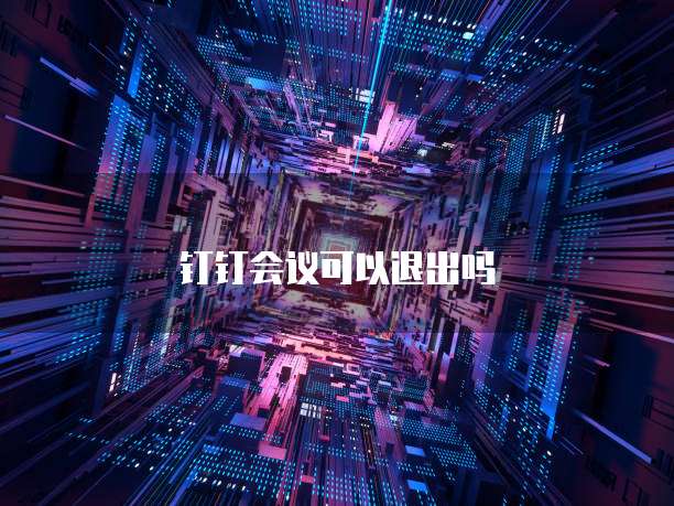 钉钉会议可以退出吗