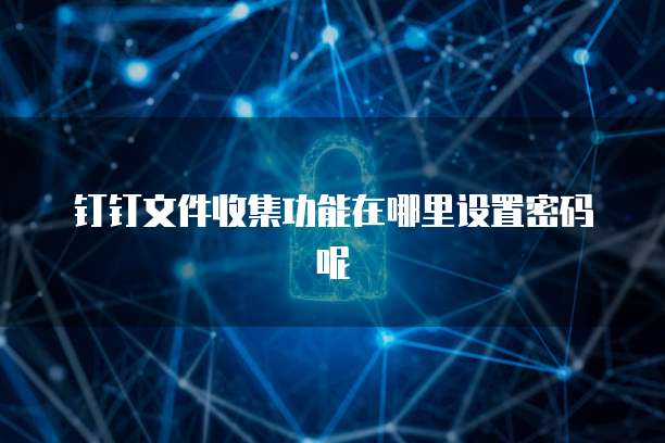 钉钉文件收集功能在哪里设置密码呢