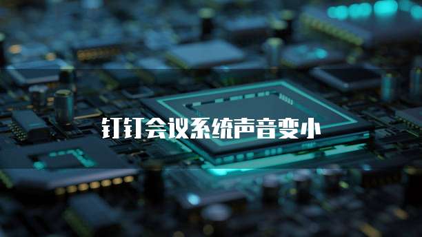 钉钉会议系统声音变小