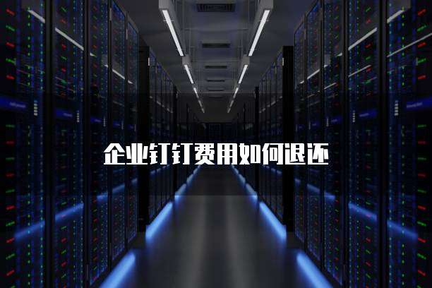 企业钉钉费用如何退还