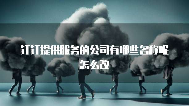 钉钉提供服务的公司有哪些名称呢怎么改