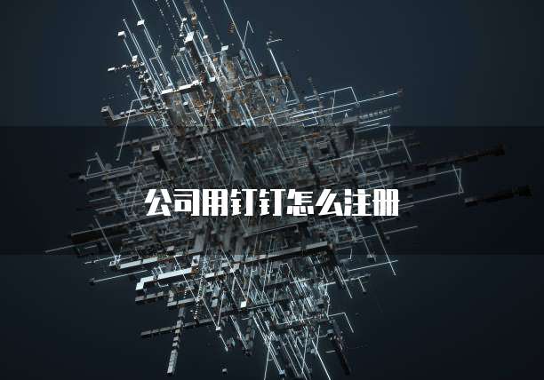 公司用钉钉怎么注册