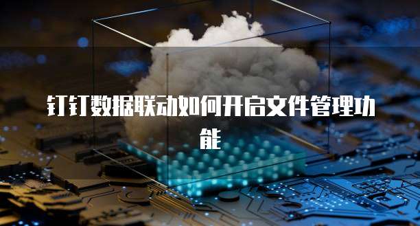 钉钉数据联动如何开启文件管理功能