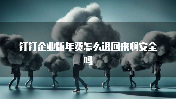 钉钉企业版年费怎么退回来啊安全吗