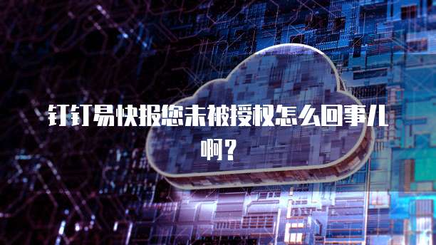 钉钉易快报您未被授权怎么回事儿啊？