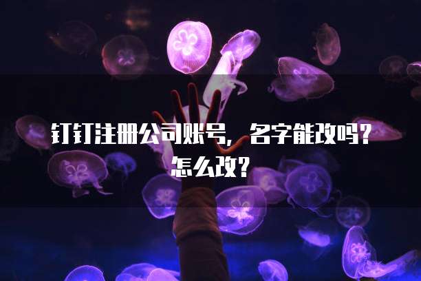 钉钉注册公司账号，名字能改吗？怎么改？