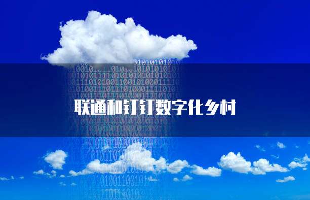 联通和钉钉数字化乡村
