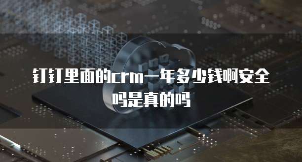 钉钉里面的crm一年多少钱啊安全吗是真的吗