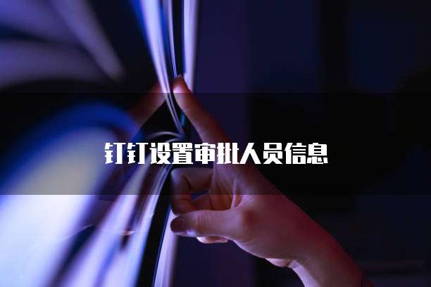 钉钉设置审批人员信息