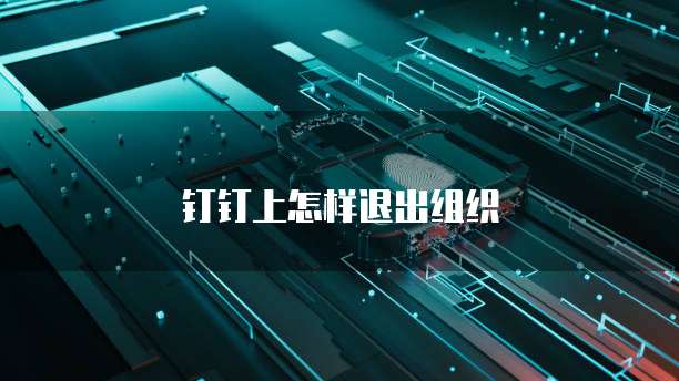 钉钉上怎样退出组织