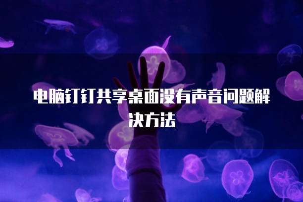 电脑钉钉共享桌面没有声音问题解决方法