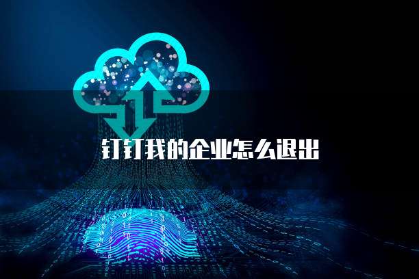 钉钉我的企业怎么退出