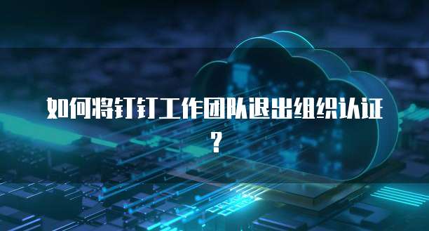 如何将钉钉工作团队退出组织认证？