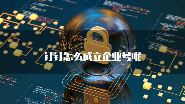 钉钉怎么成立企业号呢