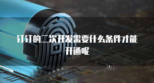 钉钉的二次开发需要什么条件才能开通呢