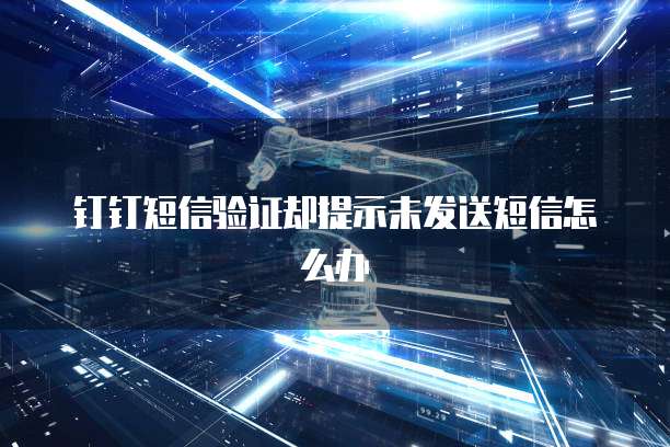 钉钉短信验证却提示未发送短信怎么办