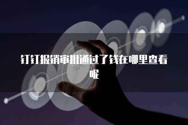 钉钉报销审批通过了钱在哪里查看呢