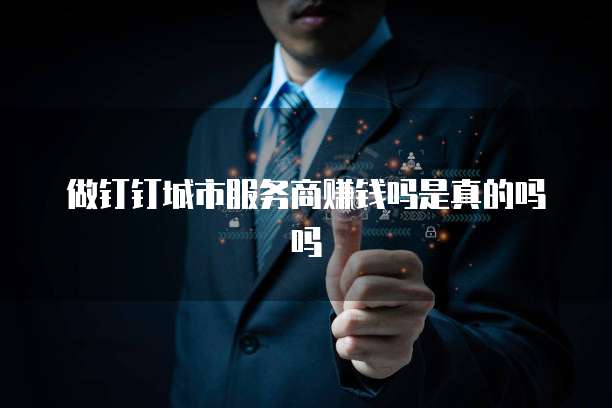 做钉钉城市服务商赚钱吗是真的吗吗