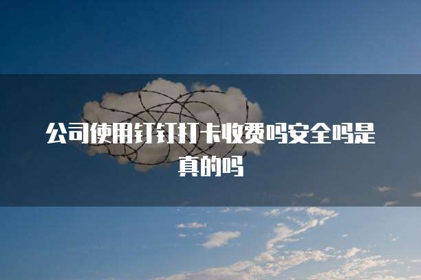 公司使用钉钉打卡收费吗安全吗是真的吗