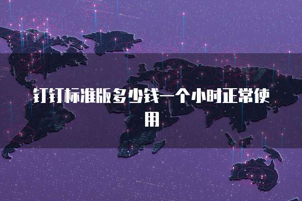 钉钉标准版多少钱一个小时正常使用