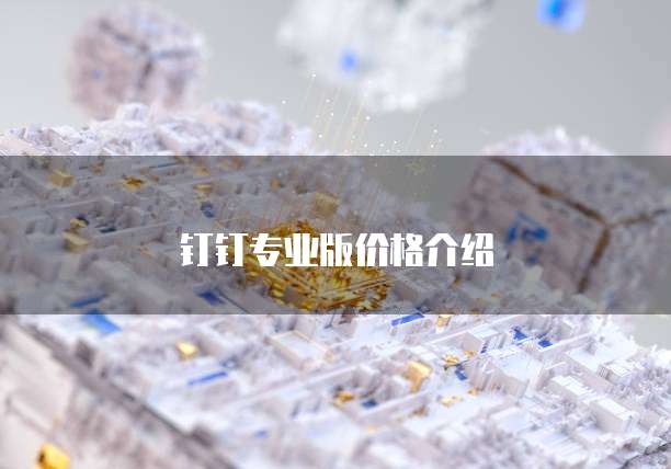 钉钉专业版价格介绍
