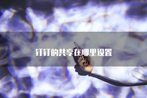 钉钉的共享在哪里设置