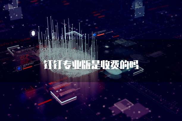 钉钉专业版是收费的吗