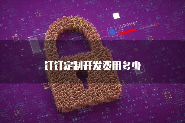钉钉定制开发费用多少