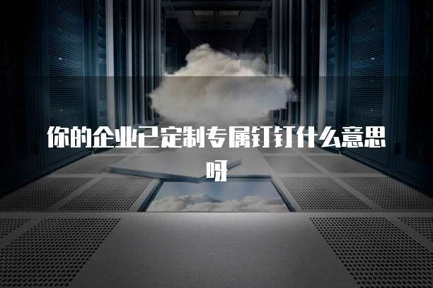你的企业已定制专属钉钉什么意思呀