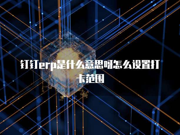 钉钉erp是什么意思呀怎么设置打卡范围