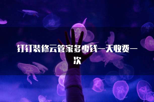 钉钉装修云管家多少钱一天收费一次