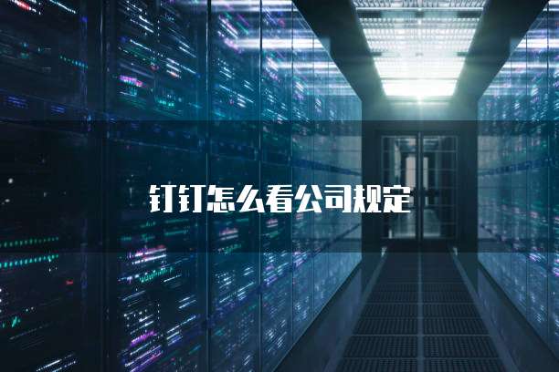 钉钉怎么看公司规定