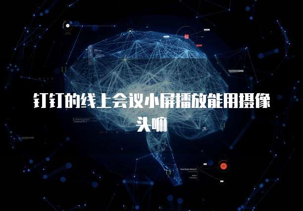 钉钉的线上会议小屏播放能用摄像头嘛